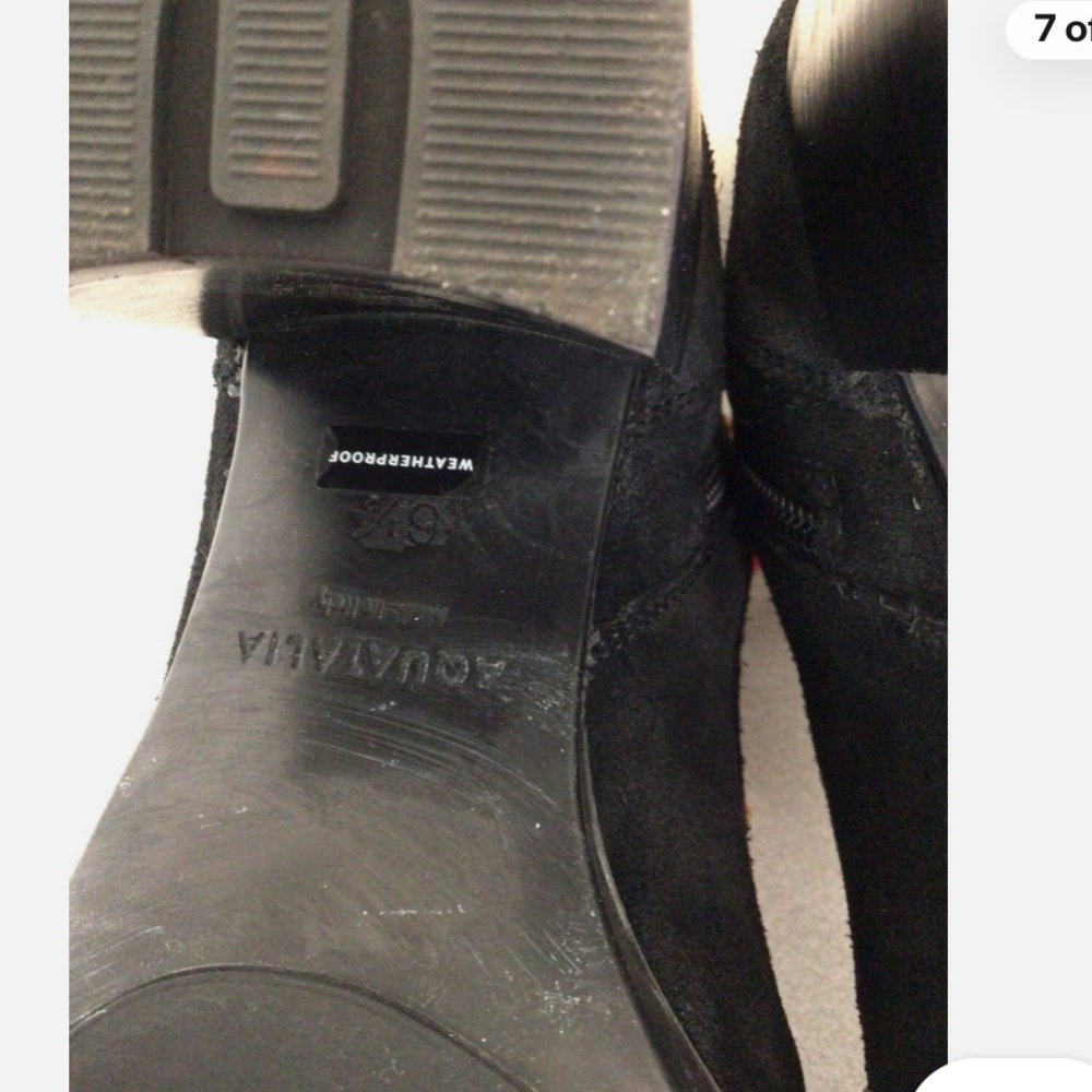 AQUATALIA BLACK SUEDE PLATFORM ANKLE BOOTS SIZE 6.5M Excellent condition - Picture 10 of 10